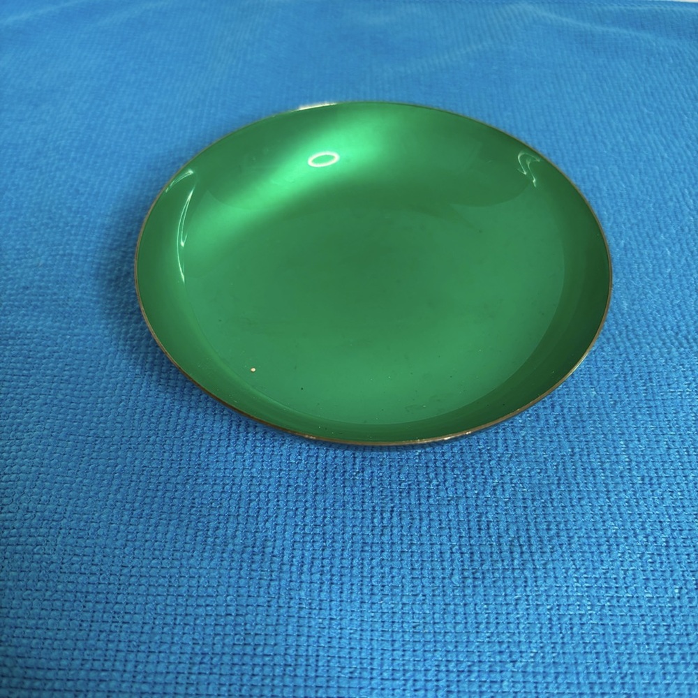 Reed & Barton Silver and Green Toned Plate